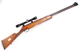 RARE WEIHRAUCH GERMAN .22 CALIBRE AIR RIFLE WITH SCOPE