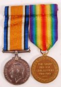 WWI FIRST WORLD WAR MEDAL PAIR - PRIVATE IN THE ARMY SERVICE CORPS