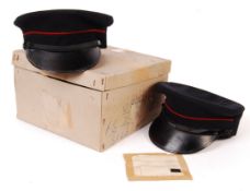 RARE WAR DEPARTMENT UNUSED FIRE SERVICE PEAKED CAPS