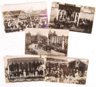 RARE BRISTOL KING GEORGE V & QUEEN MARY VISIT POSTCARDS