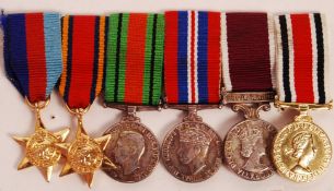 WWII SECOND WORLD WAR MINIATURE MEDAL GROUP