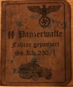 THIRD REICH GERMAN NAZI PANZERWAFFE SOLDIER'S ID B