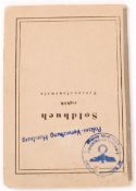 RARE GENUINE WWII GERMAN ' SOLDBUCH ' WITH PHOTOGRAPH