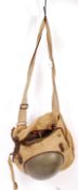 RARE WWII SECOND WORLD WAR EARLY-ISSUE HELMET HAVERSACK