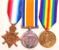 WWI FIRST WORLD WAR MEDAL GROUP - DEVON REGIMENT