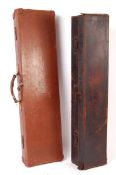 TWO VINTAGE / ANTIQUE LEATHER SHOTGUN CASES