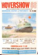 RARE VINTAGE ' HOVERSHOW 66 ' PORTSMOUTH ADVERTISING POSTER BAGLEY