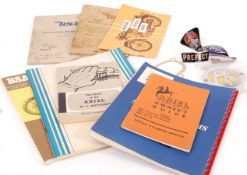 COLLECTION OF VINTAGE MOTORCYCLE HANDBOOKS / MANUALS