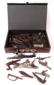 ASSORTED 19TH CENTURY FLINTLOCK / MATCHLOCK / PERCUSSION CAP SPARES