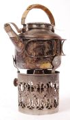 CHARMING EDWARDIAN DREW & SONS TRAVELLING SPIRIT KETTLE
