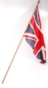 WWII SECOND WORLD WAR ERA UNION FLAG WITH LATER POLE