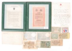 ASSORTED WWI & WWII RELATED EPHEMERA - MACHINE GUN CORPS ETC