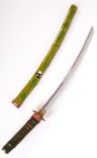 WWII SECOND WORLD WAR KATANA SWORD WITH PATTERN WELD BLDADE