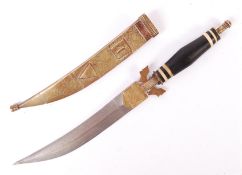 A 20TH CENTURY NORTH AFRICAN SAHARA TRIBAL TUAREG DAGGER