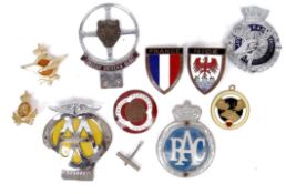 ASSORTED VINTAGE ENAMEL CAR INIGNIAS