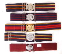 20TH CENTURY BRITISH MILITARY UNIFORM STABLE BELTS
