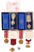 FATHER & SON POLICE / CONSTABULARY FAITHFUL SERVICE MEDALS