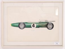 RARE BROOKE BOND TEA CARD RACING CAR ARTWORK