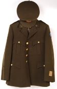 VINTAGE US ARMY MILITARY UNIFORM JACKET & CAP