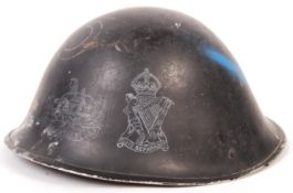 POST WWII SECOND WORLD WAR DECORATED TURTLE HELMET