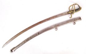 19TH CENTURY FRENCH LIGHT CAVALRY SWORD & SCABBARD