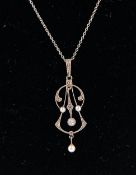 A Belle Époque gold, platinum,  diamond and pearl