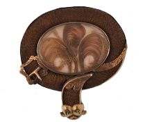 A 19th century Georgian gold mourning hair locket