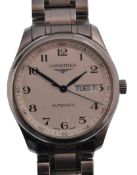 A gents Longines automatic ' The Master Collection ' wristwatch, with a stainless steel case and