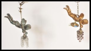 A pair of 19th Century hanging ceiling light / lig