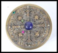 A 19th Century circular brass trinket / powder box