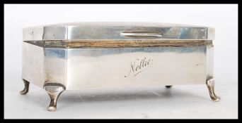 A silver hallmarked Walker & Hall trinket dressing