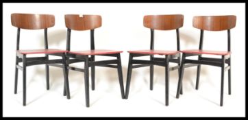 A set of four vintage retro 20th Century dining ch
