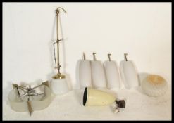 A selection of vintage and Art Deco 1930's lamp sh