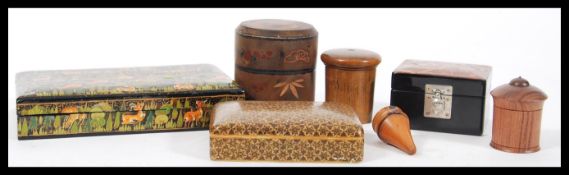 A collection of vintage and antique treen and wood