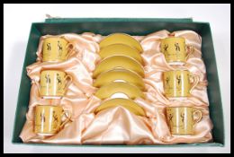 A rare Holland & Holland gunsmiths promotional advertising porcelain cased tea service. The set