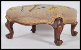 A 18th / 19th Century Georgian walnut footstool em