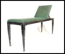 An early 20th century antique pine framed medical doctors examination table / couch / bench. The