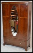 EDWARDIAN MAHOGANY & MOTHER OF PEARL INLAID SINGLE WARDROBE