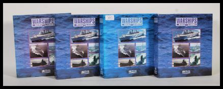 A selection of four folio's of Warships Maxi Cards to include Submarines, Capital Ships, Mine