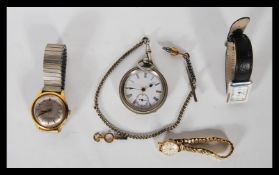 A selection of vintage watches to include a Timex Automatic water resistant watch having a