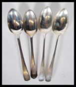 A selection of 18th and 19th Century Georgian spoons to include a Hester Bateman spoon hallmarked