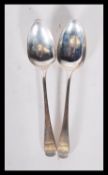 Two early 19th Century Georgian silver hallmarked spoons to include a London hallmarked spoon for