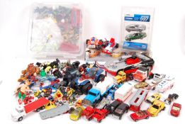 ASSORTMENT OF VINTAGE TOYS DIECAST AND FIGURES