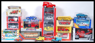 A collection of predominantly boxed scale model diecast cars to include Corgi, Doge power wagon,