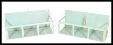 A pair of vintage industrial 20th Century MOD / Ministry Of Defence wall hanging sectional