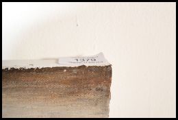 JOHN ANDERSON ' The Beach ', an oil on canvas painting in the style of L.S. Lowry, depicting figures