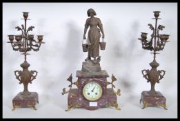 Clock and Garniture Set