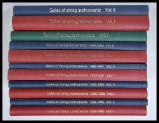 Sale of String Instruments- A collection of hardback books/ catalogues for the sale of string