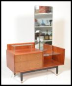 A retro mid 20th Century 1960's G PLAN Librenza teak wood bedroom dressing table, having two drawers