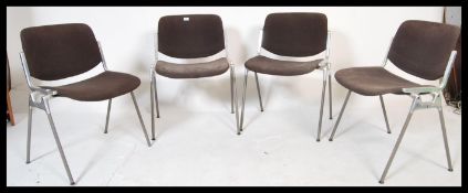 Giancarlo Piretti - Castelli - DSC Axis 106 - A retro vintage set of 4 Italian dining / office /